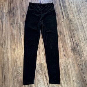 DESIGN LAB Lord & Taylor Velvet High-Rise Leggings Pants